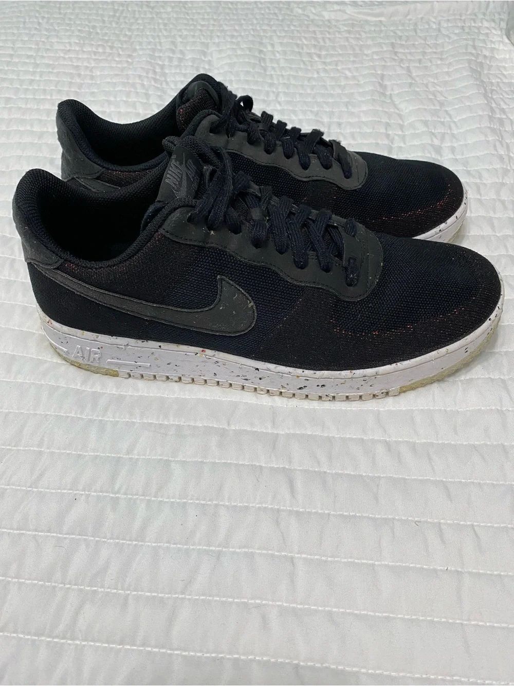 Nike Air Force 1 Crater Flyknit Black Sneakers Men’s Size 13